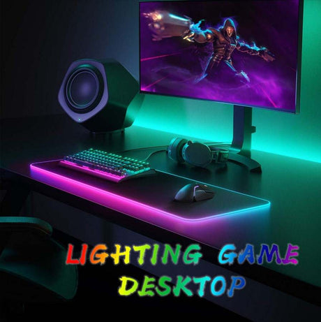 RGB-backlit gaming mousepad.