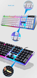 Professional Wired LED Backlit Gaming Keyboard and Mouse G21B 4