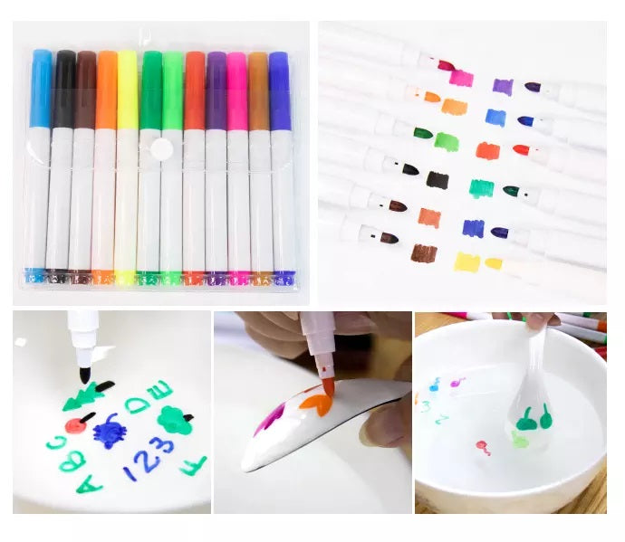 11 Colors Magic Floating Marker &amp; a Ceramic Spoon 6
