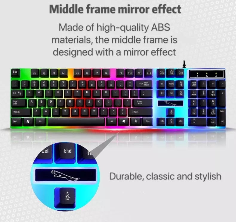 Professional Wired LED Backlit Gaming Keyboard and Mouse G21B 9