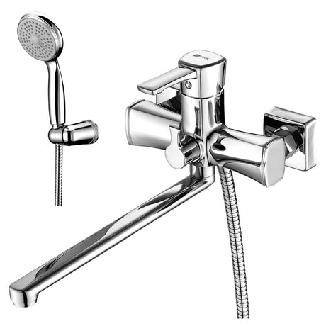 Bathroom Faucet with 300 mm Flat Swivel Spout, LEMARK LM0551C 1